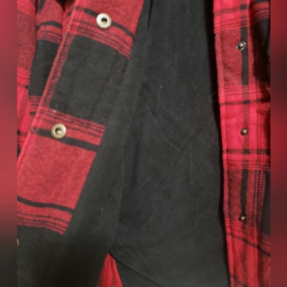 NWT Maurices Womans Red Flannel Fleece Lined Jacket - Picture 6 of 11